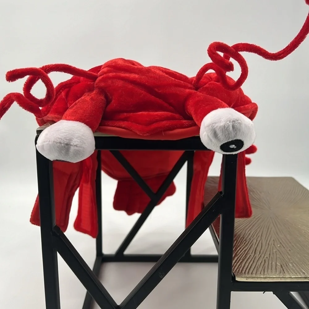 Medium Red Plush Pet Lobster Crab Costume - NWOT